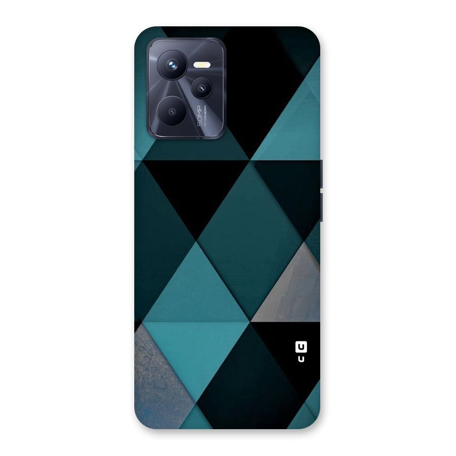 Green Black Shapes Back Case for Realme C35