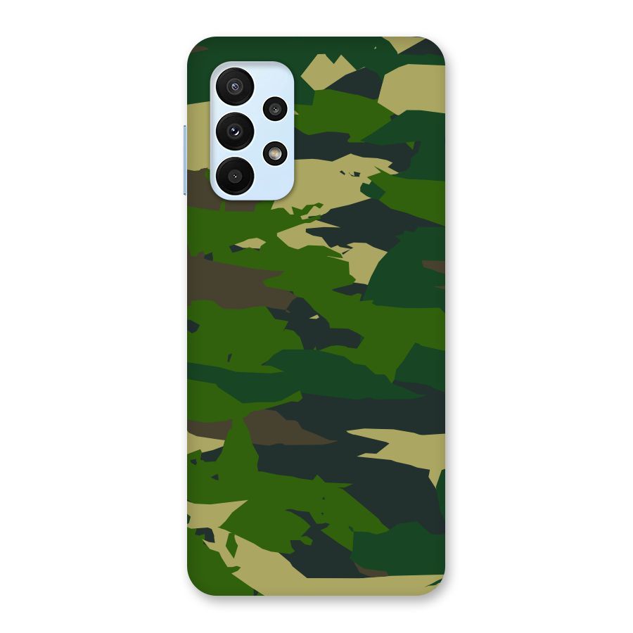 Green Camouflage Army Back Case for Galaxy A23