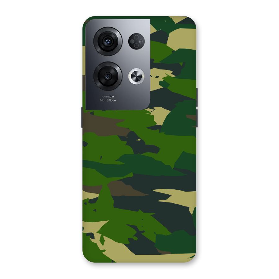 Green Camouflage Army Back Case for Oppo Reno8 Pro 5G