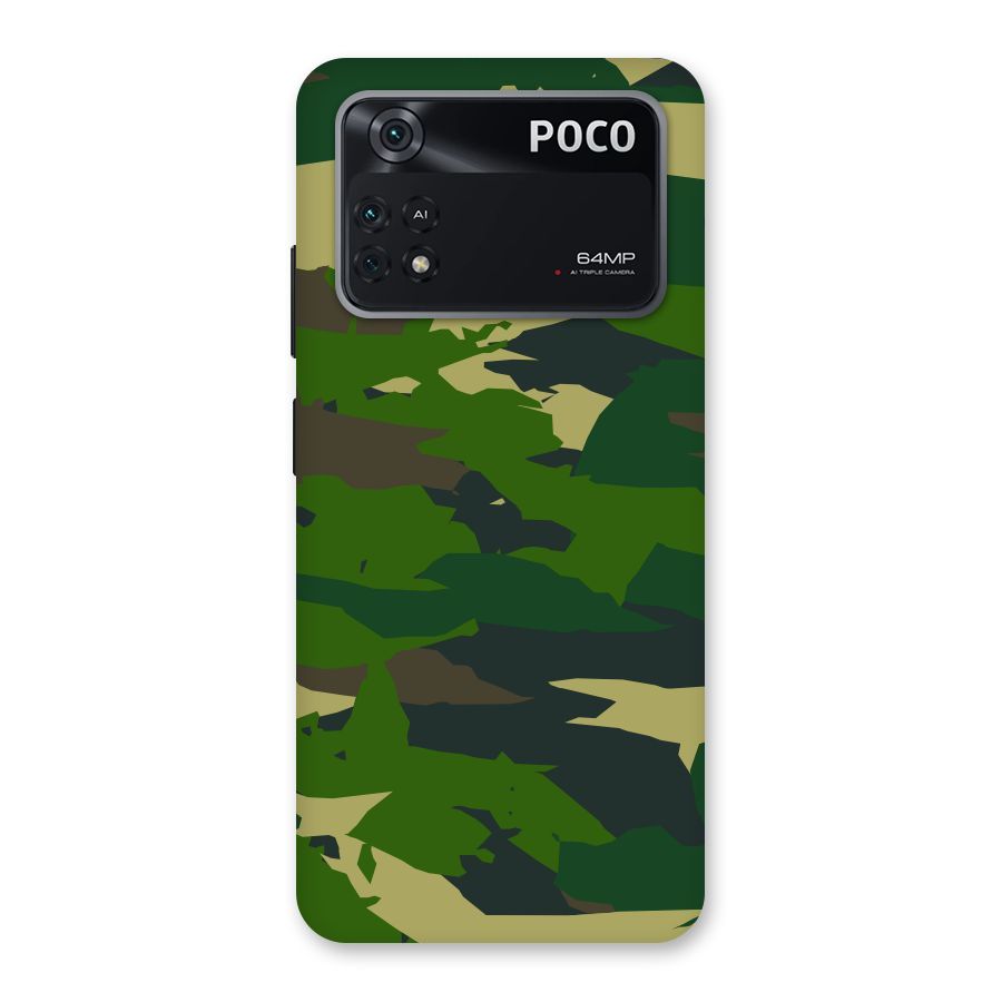 Green Camouflage Army Back Case for Poco M4 Pro 4G