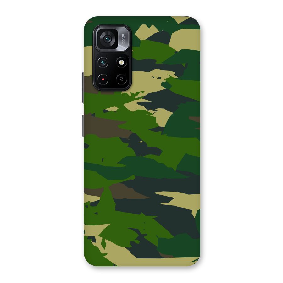 Green Camouflage Army Back Case for Poco M4 Pro 5G