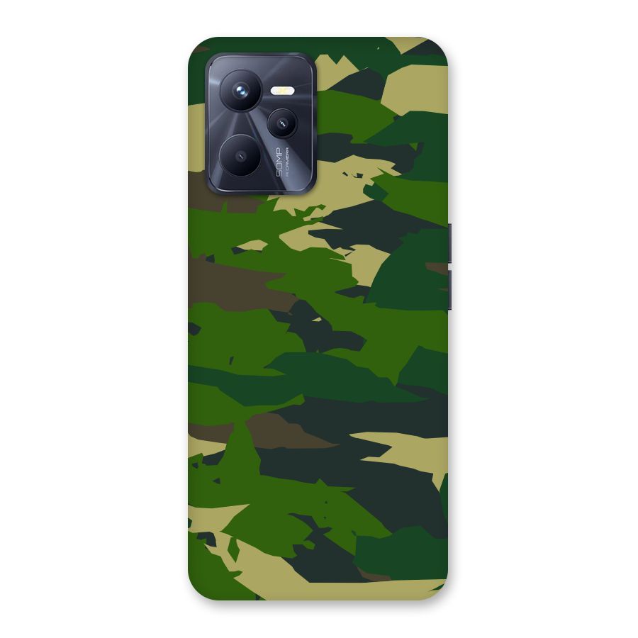 Green Camouflage Army Back Case for Realme C35