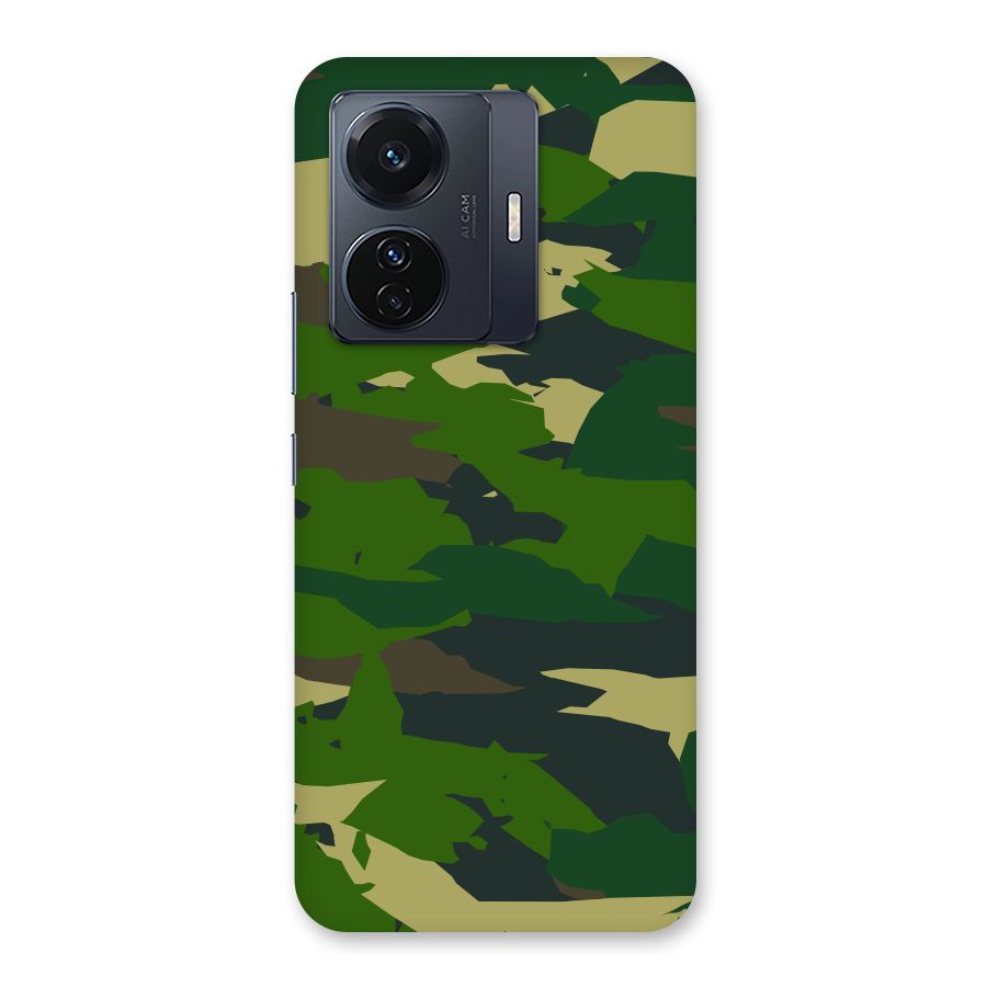Green Camouflage Army Back Case for Vivo T1 Pro