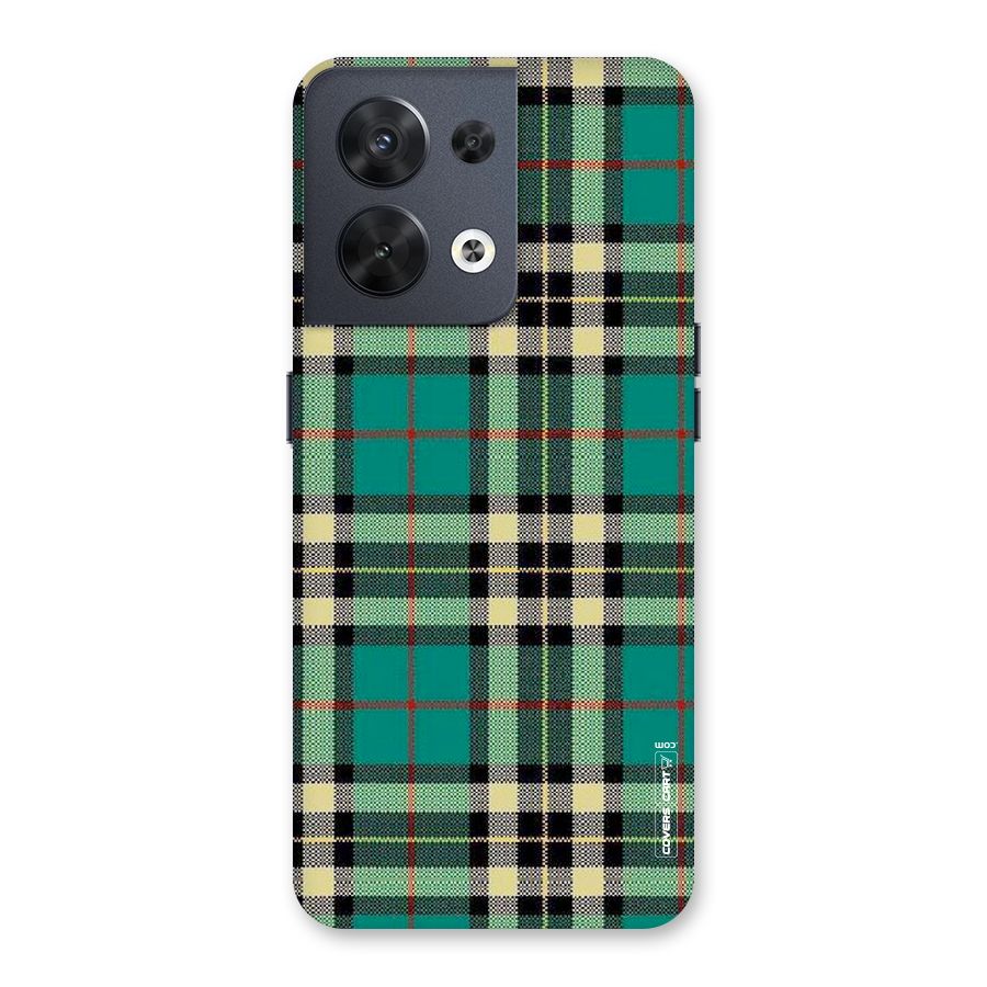 Green Check Back Case for Oppo Reno8 5G