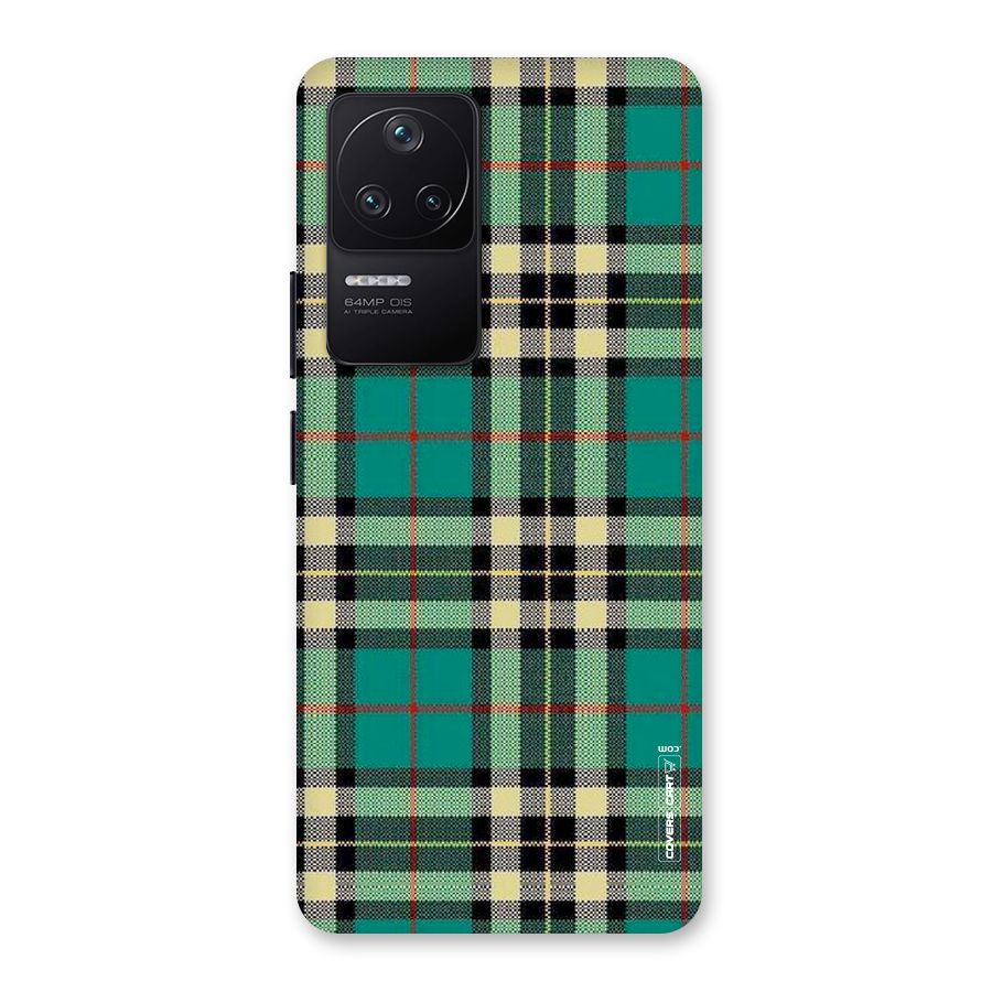Green Check Back Case for Poco F4 5G