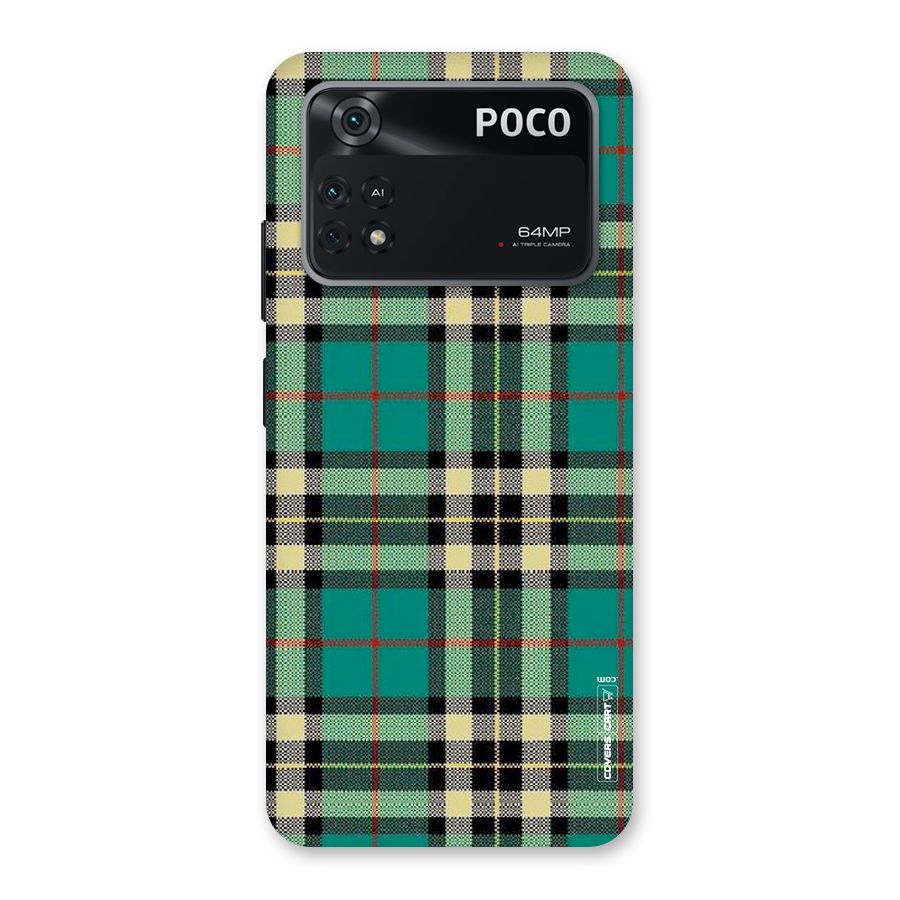Green Check Back Case for Poco M4 Pro 4G