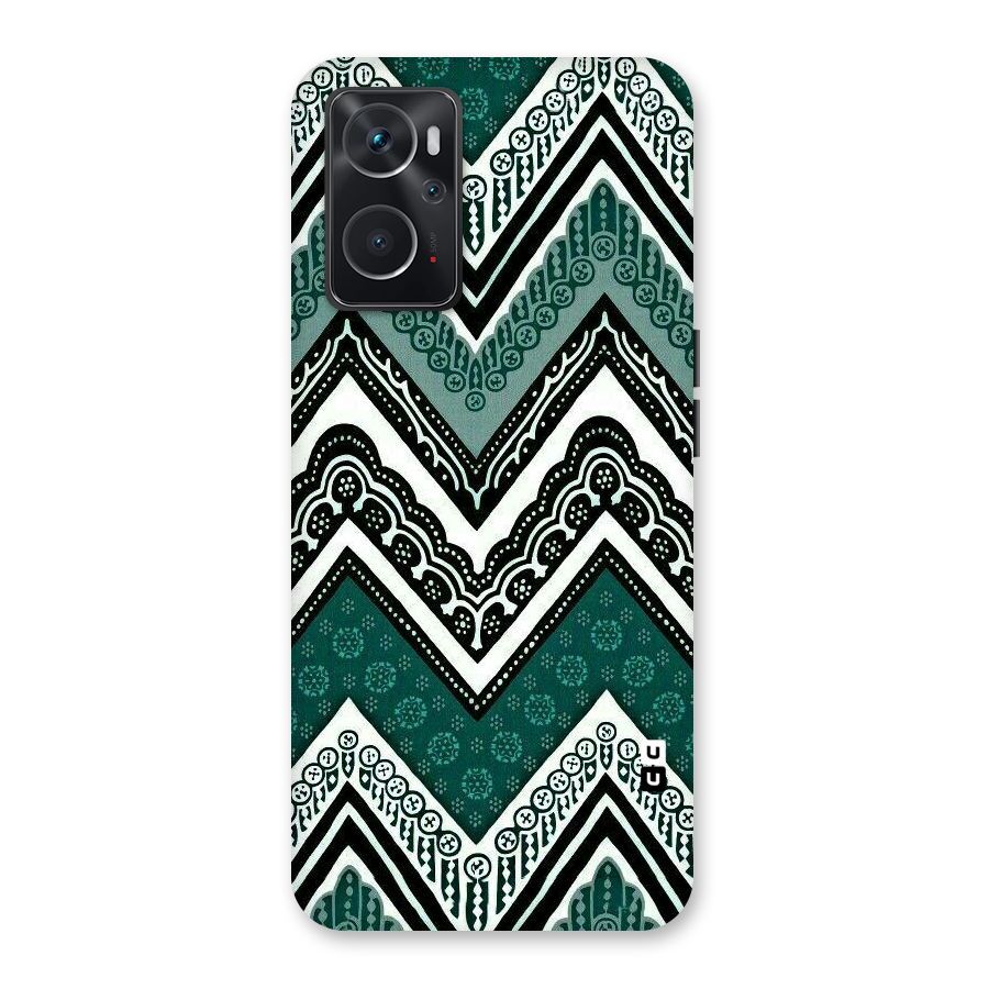 Green Chevron Back Case for Oppo K10 4G