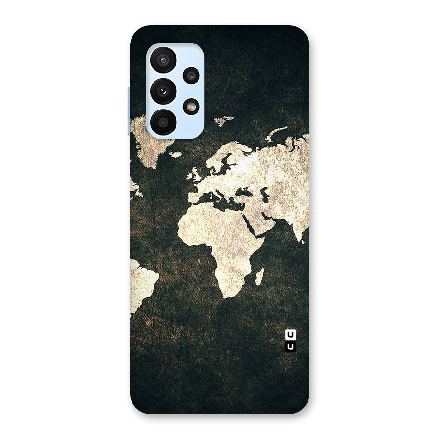 Green Gold Map Design Back Case for Galaxy A23