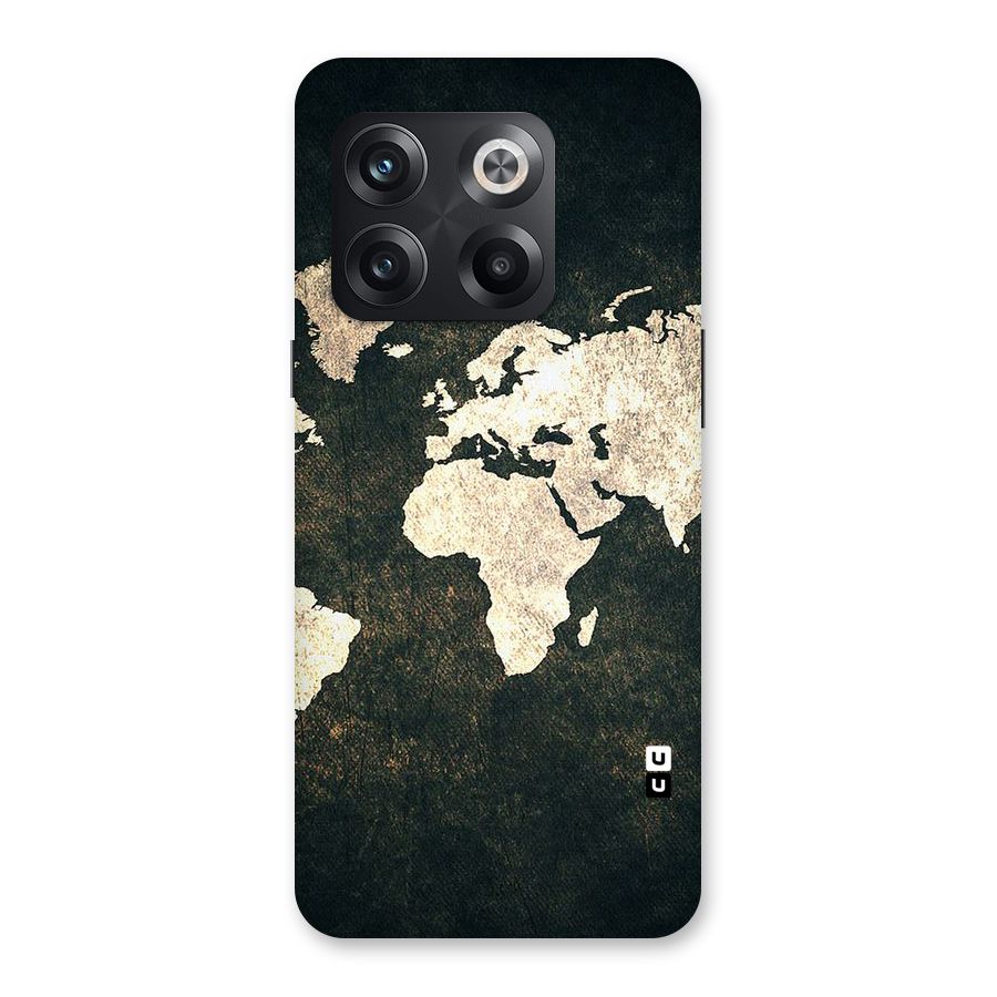 Green Gold Map Design Back Case for OnePlus 10T