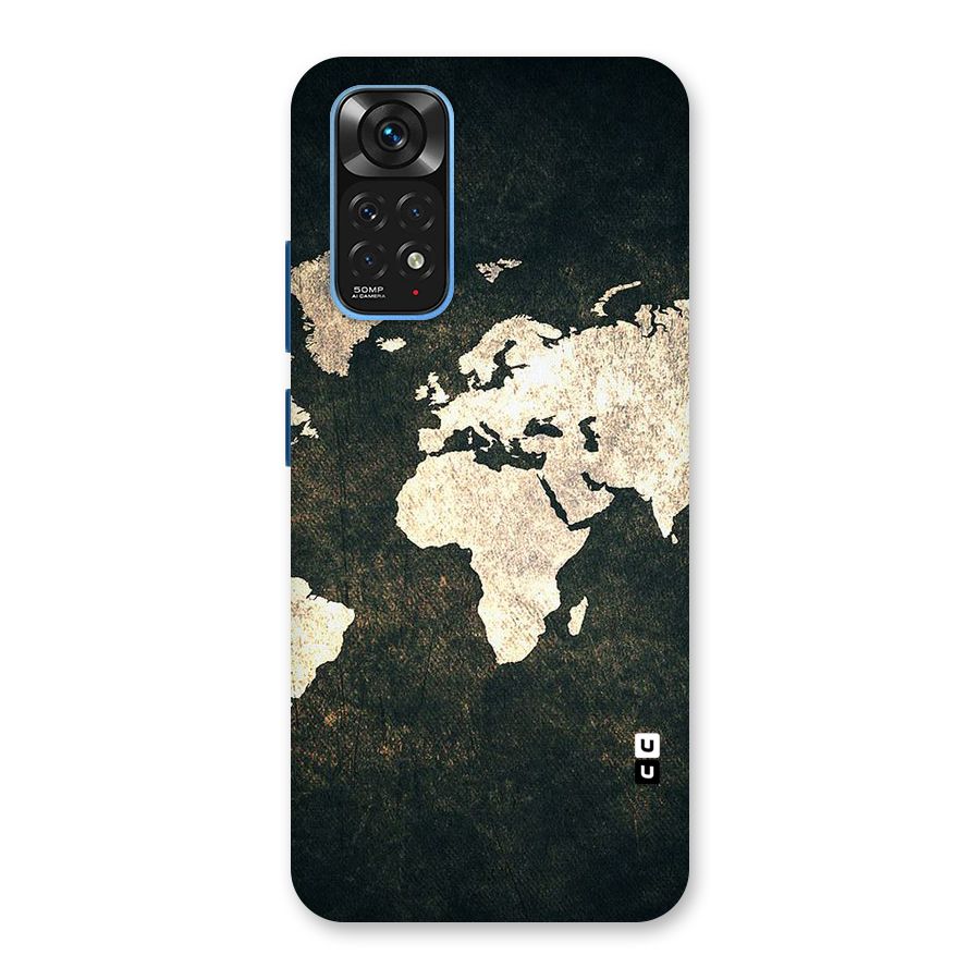 Green Gold Map Design Back Case for Redmi Note 11S