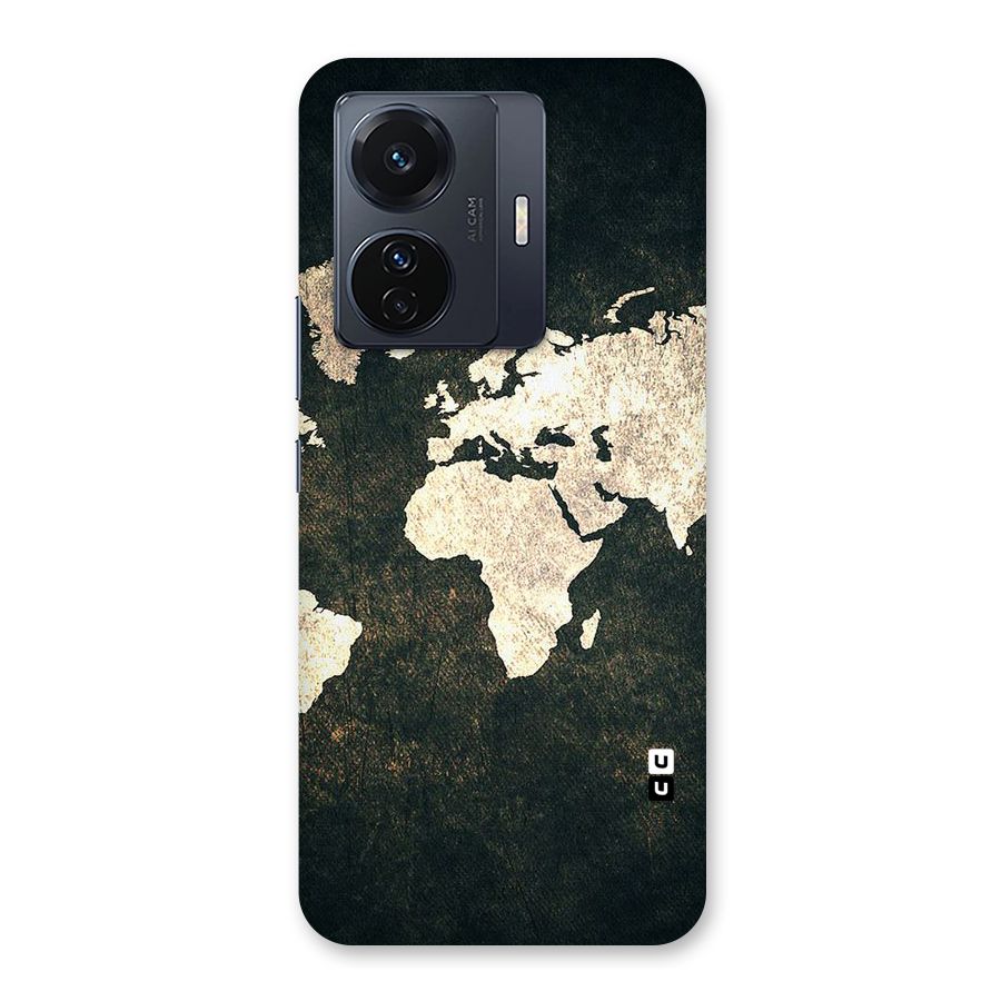 Green Gold Map Design Back Case for Vivo iQOO Z6 Pro
