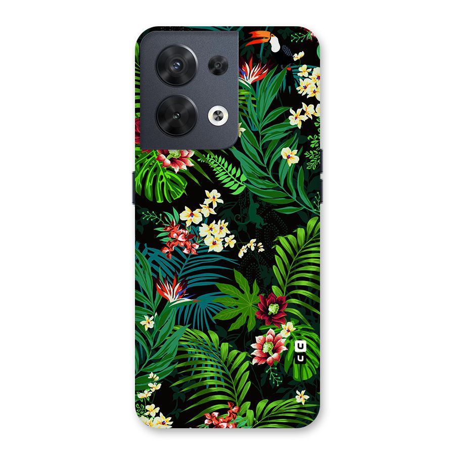 Green Leaf Design Back Case for Oppo Reno8 5G