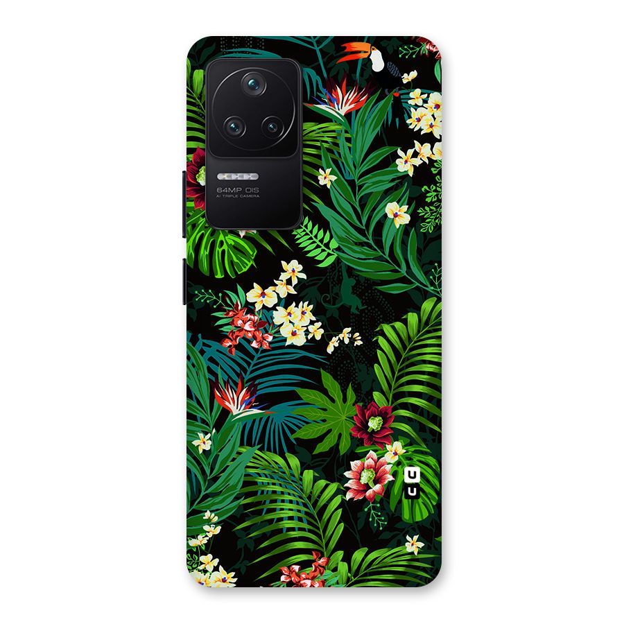 Green Leaf Design Back Case for Poco F4 5G