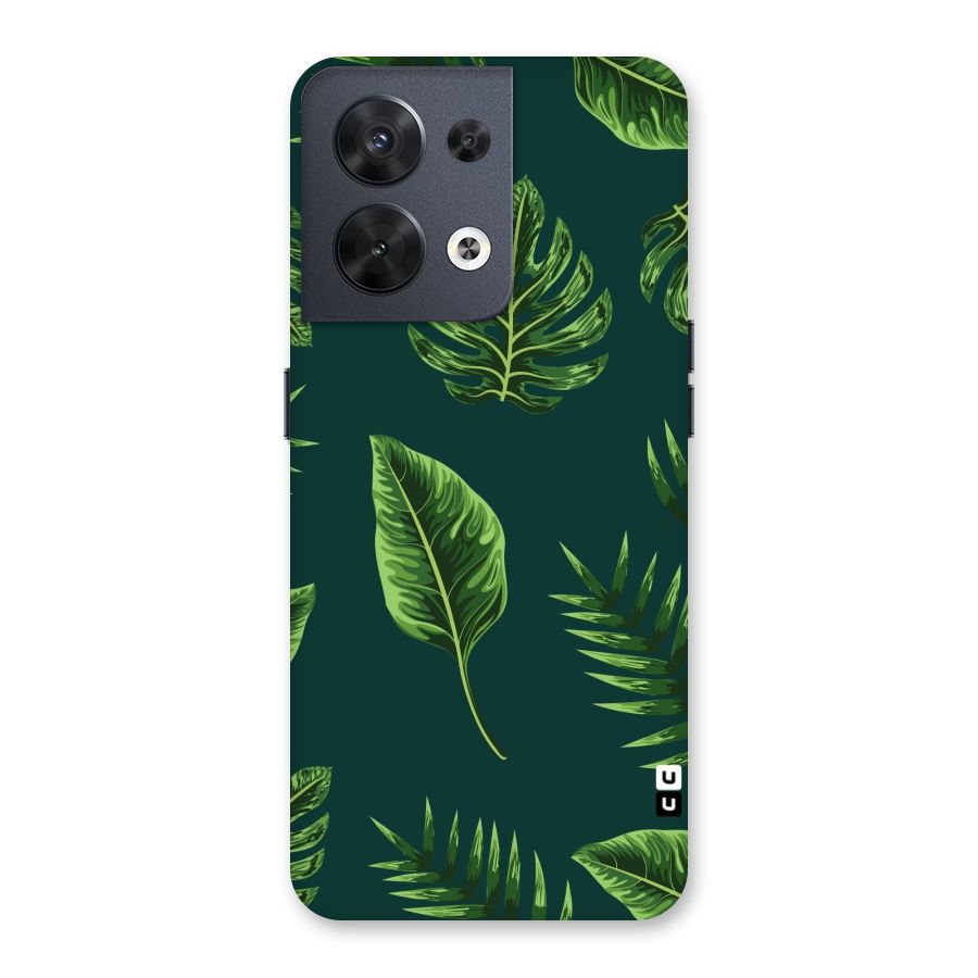 Green Leafs Back Case for Oppo Reno8 5G