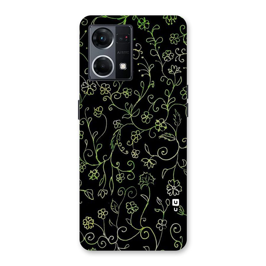 Green Leaves Glass Back Case for Oppo F21 Pro 5G