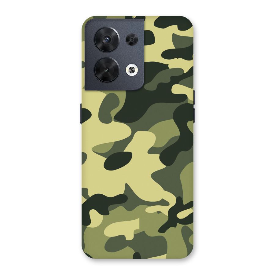 Green Military Pattern Back Case for Oppo Reno8 5G