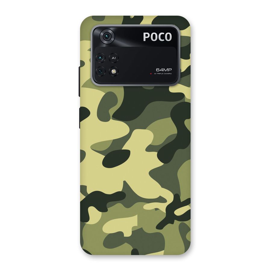 Green Military Pattern Back Case for Poco M4 Pro 4G