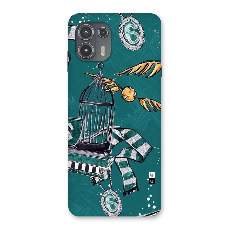 Green Scarf Back Case for Motorola Edge 20 Fusion