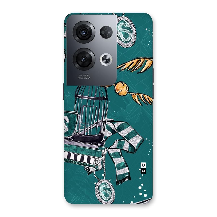 Green Scarf Back Case for Oppo Reno8 Pro 5G