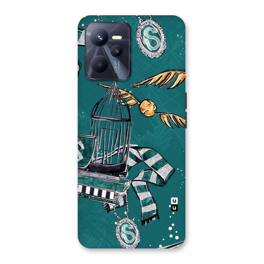 Green Scarf Back Case for Realme C35
