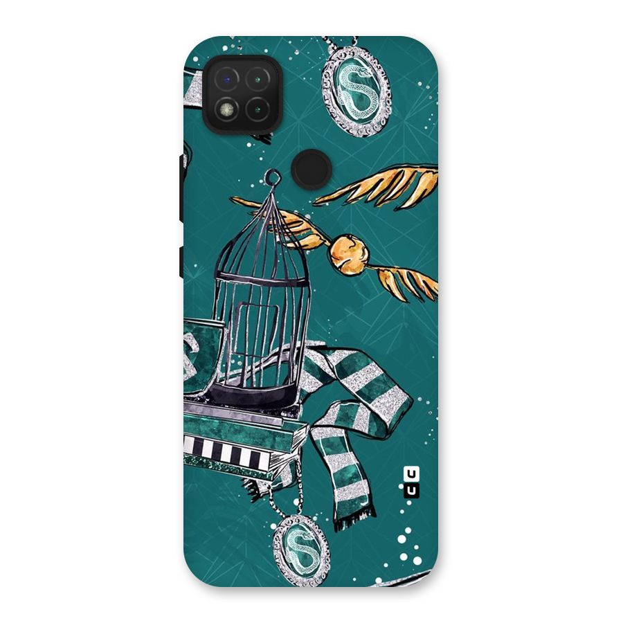 Green Scarf Back Case for Redmi 9 Activ