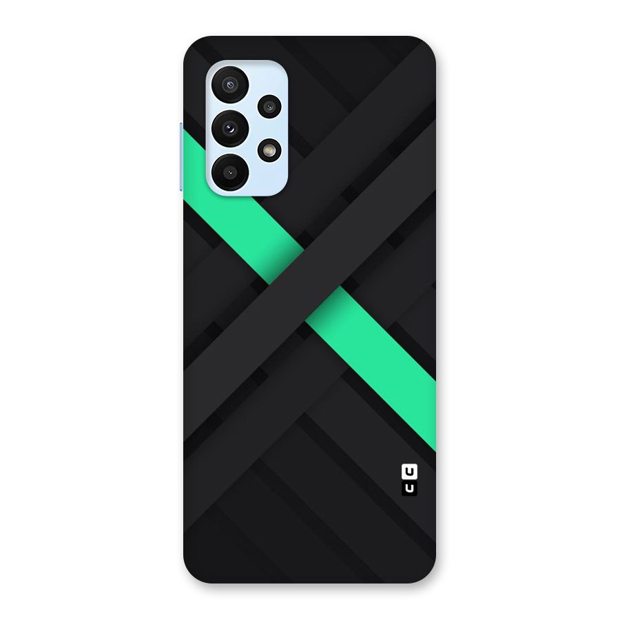 Green Stripe Diagonal Back Case for Galaxy A23