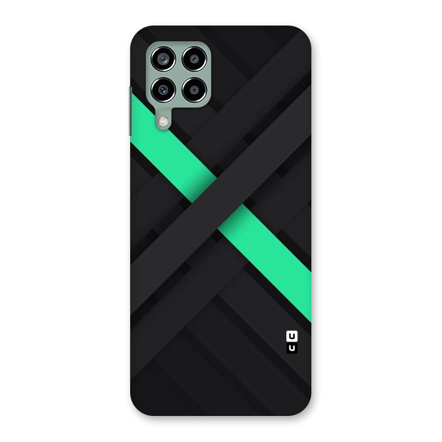 Green Stripe Diagonal Back Case for Galaxy M33
