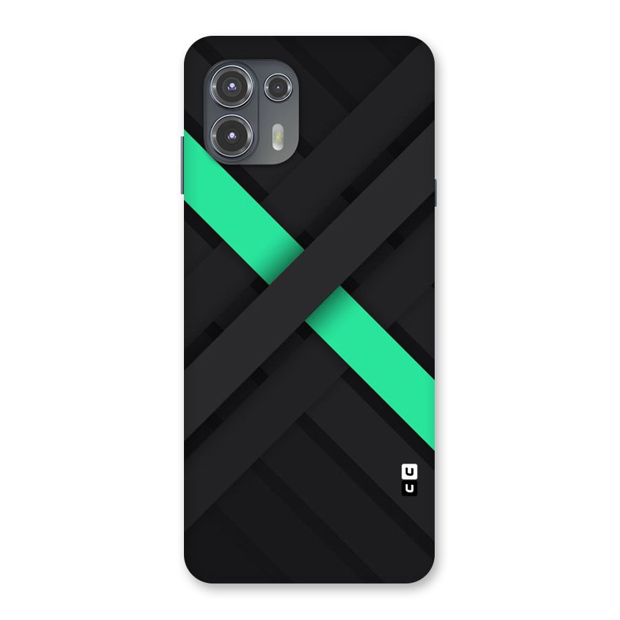 Green Stripe Diagonal Back Case for Motorola Edge 20 Fusion