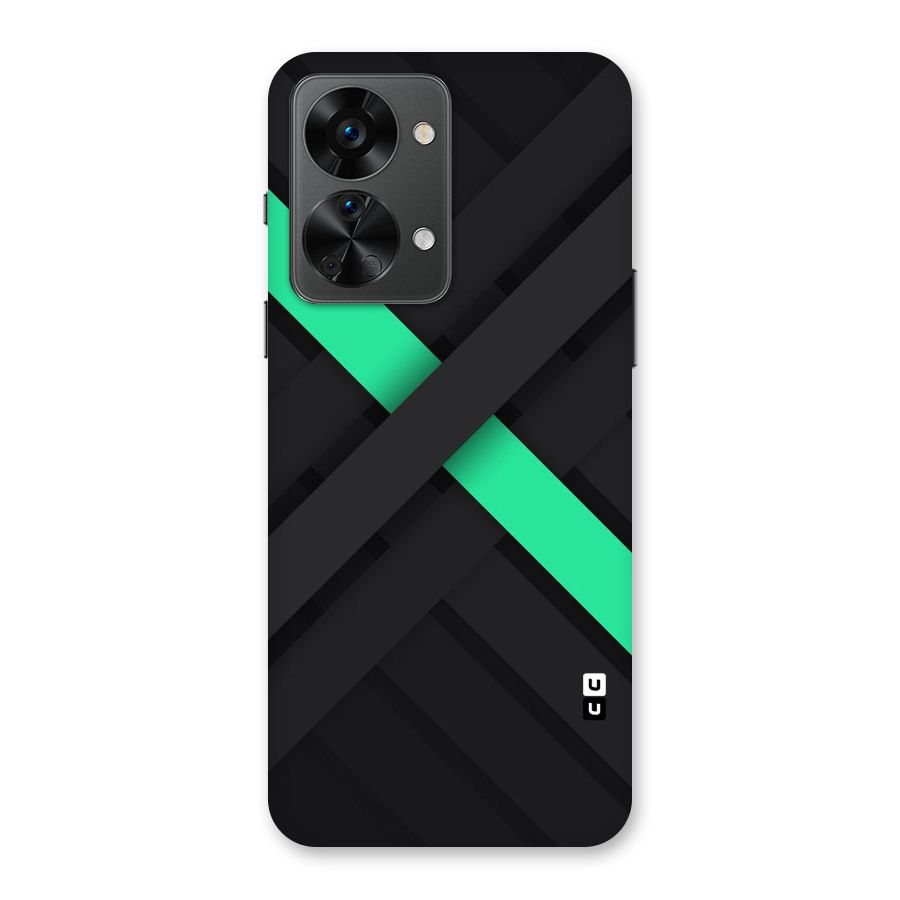 Green Stripe Diagonal Back Case for OnePlus Nord 2T