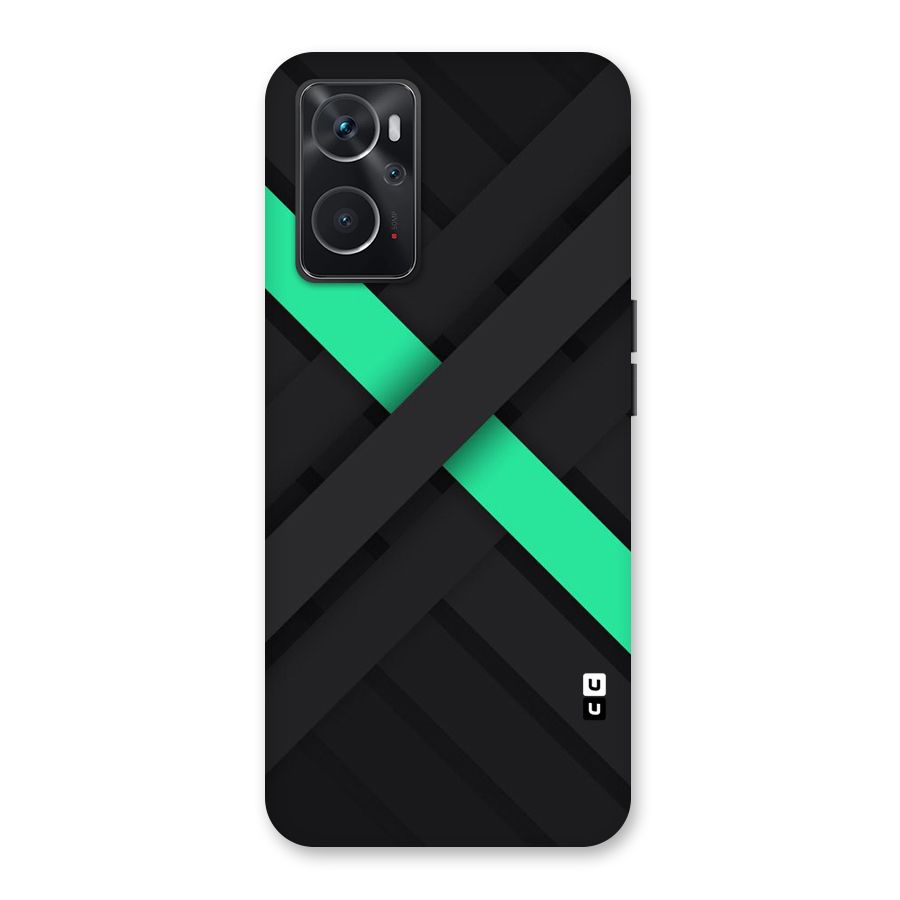 Green Stripe Diagonal Back Case for Oppo K10 4G