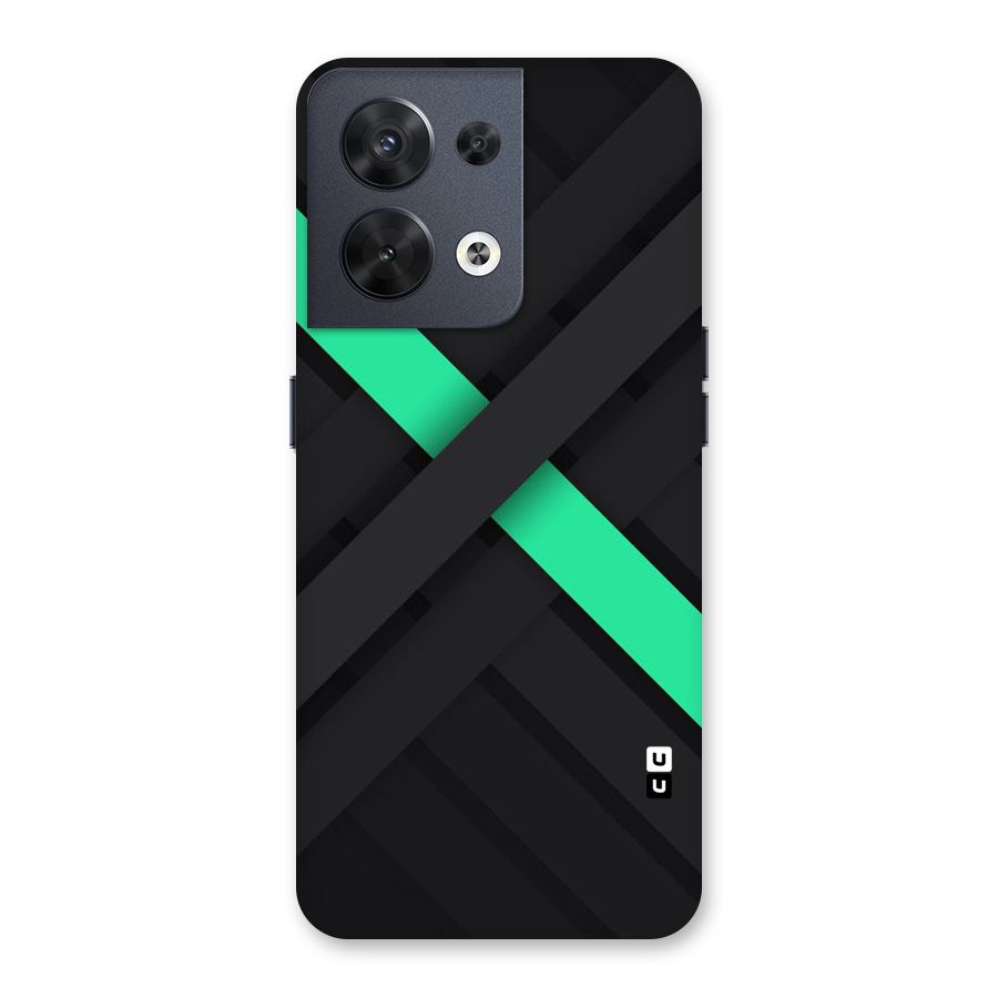 Green Stripe Diagonal Back Case for Oppo Reno8 5G
