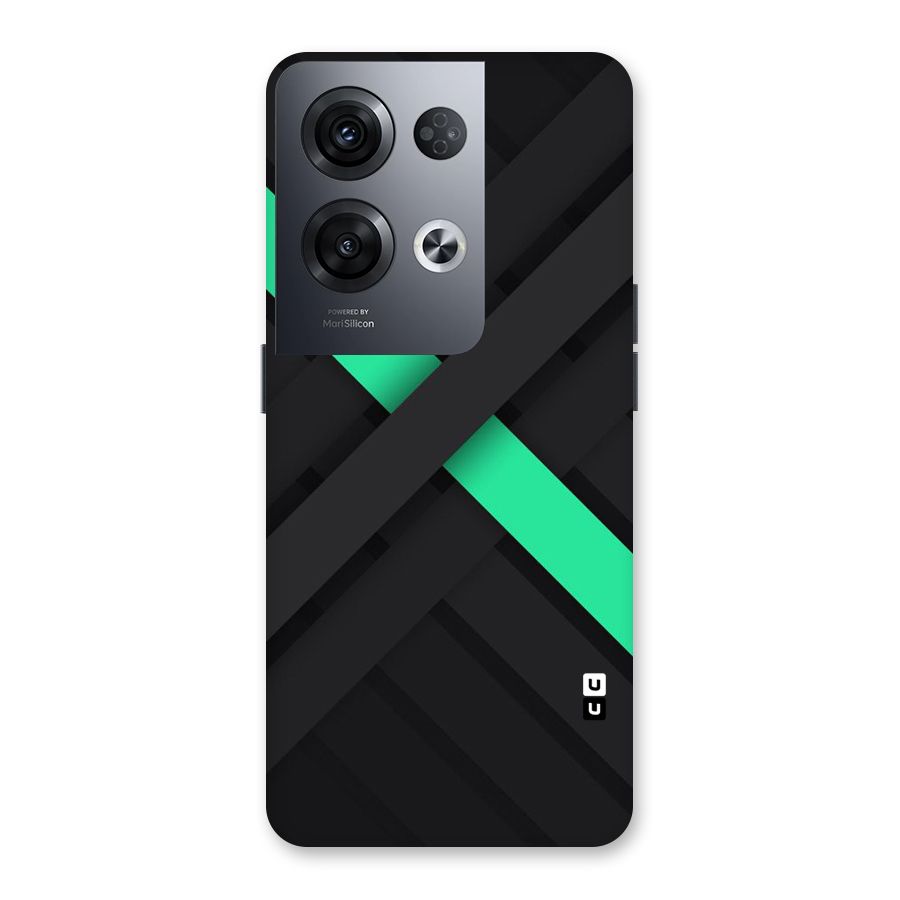 Green Stripe Diagonal Back Case for Oppo Reno8 Pro 5G