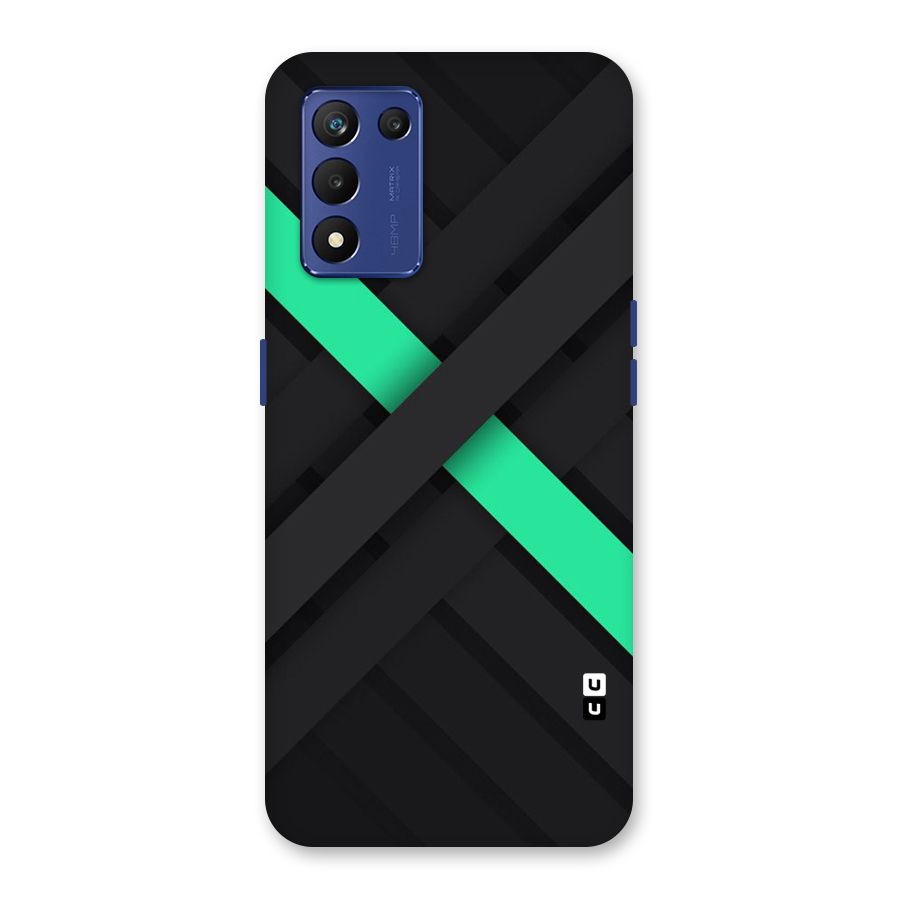 Green Stripe Diagonal Back Case for Realme 9 5G Speed