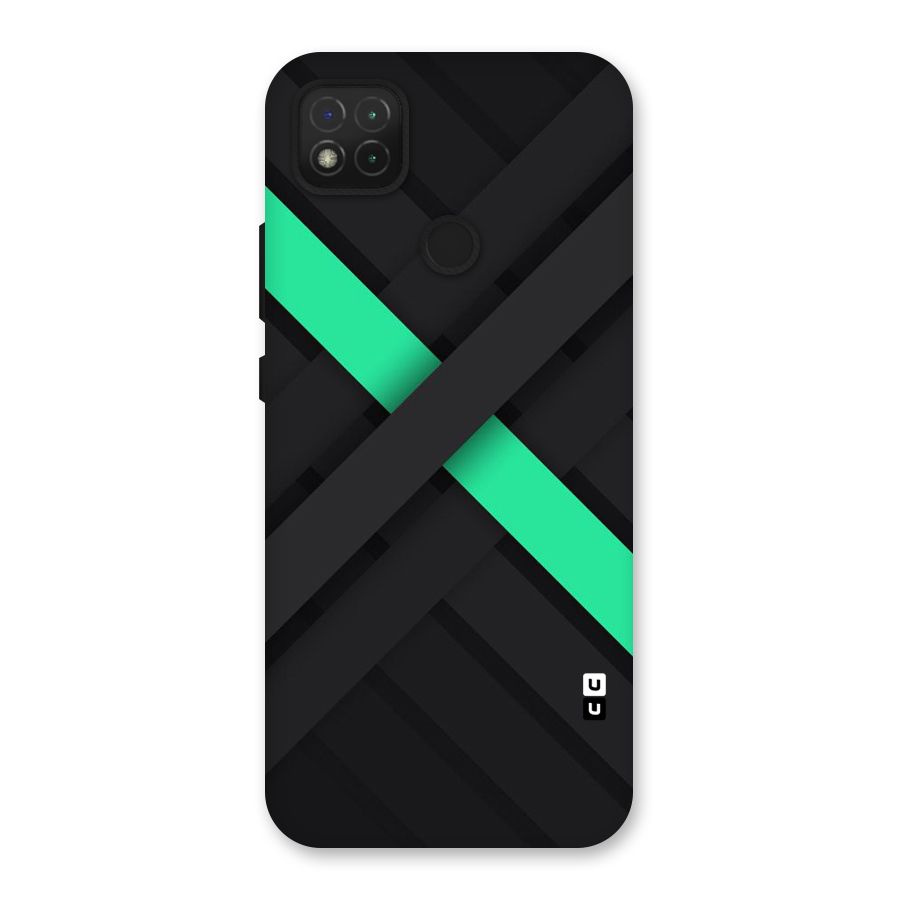 Green Stripe Diagonal Back Case for Redmi 9 Activ