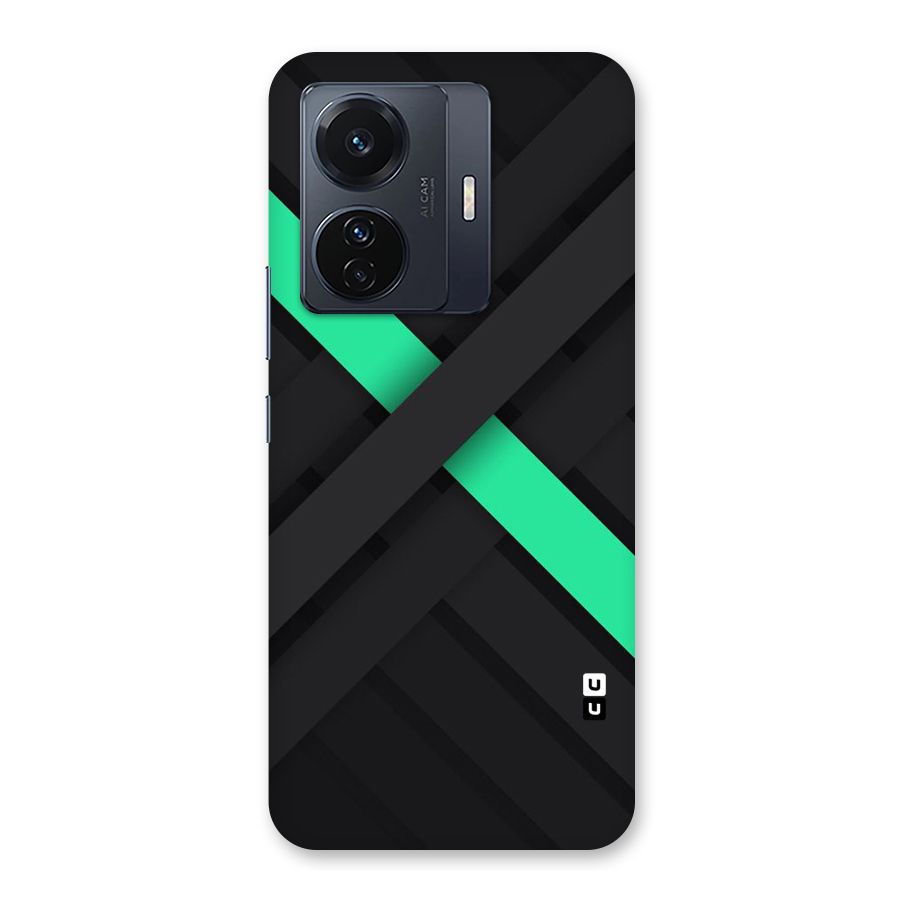 Green Stripe Diagonal Back Case for Vivo T1 Pro
