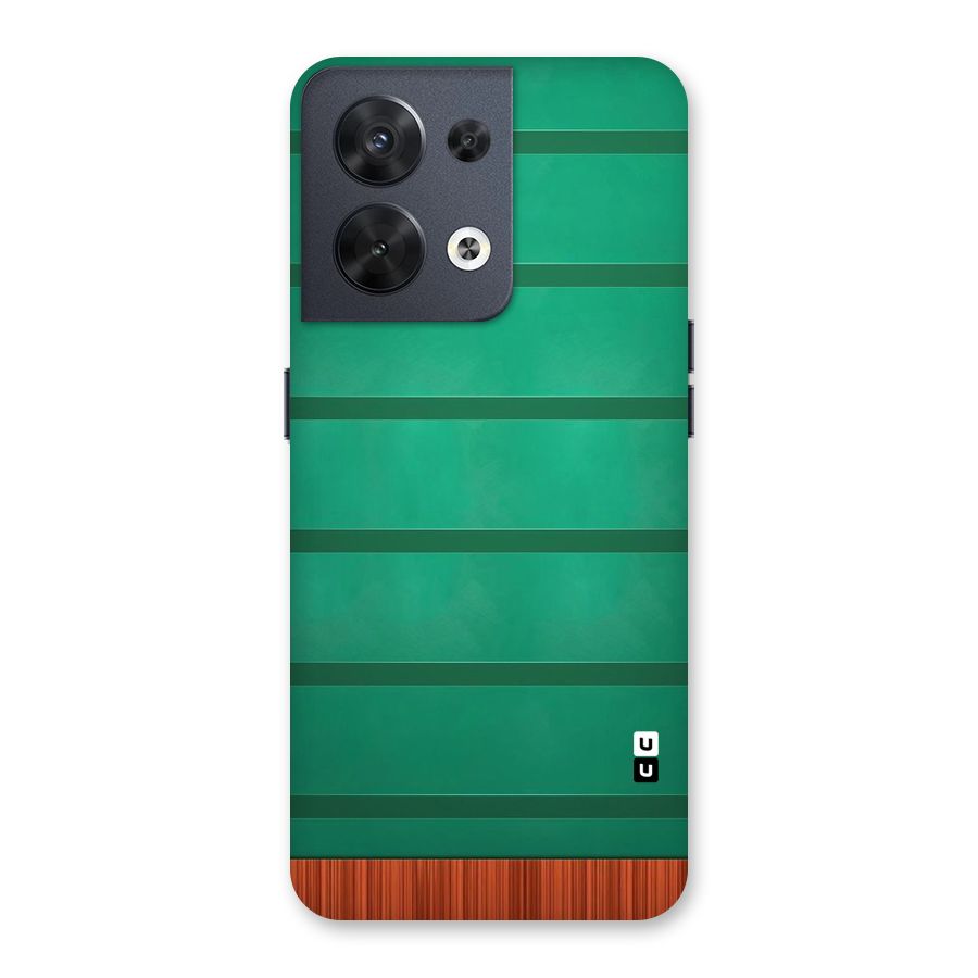 Green Wood Stripes Back Case for Oppo Reno8 5G