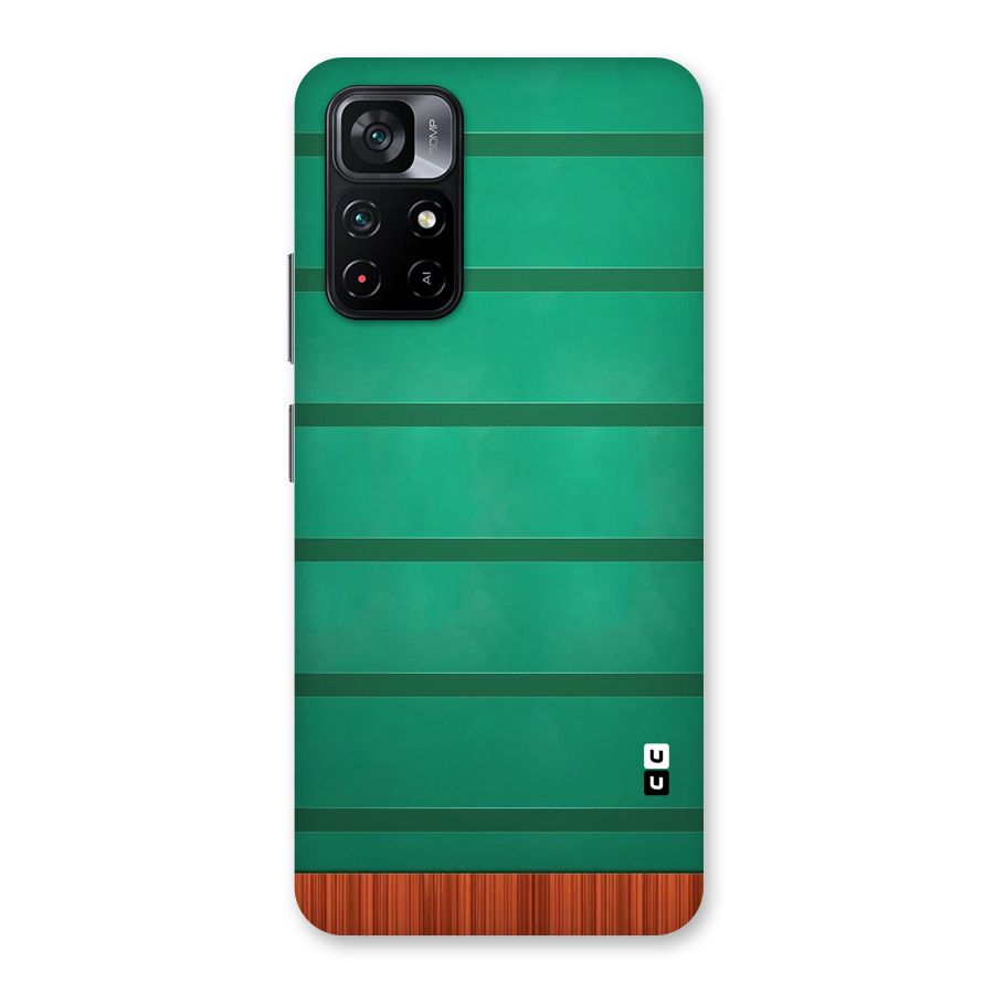 Green Wood Stripes Back Case for Poco M4 Pro 5G
