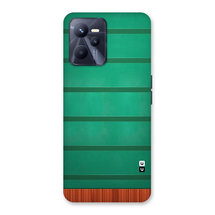 Green Wood Stripes Back Case for Realme C35