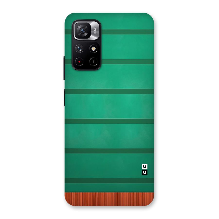 Green Wood Stripes Back Case for Redmi Note 11T 5G