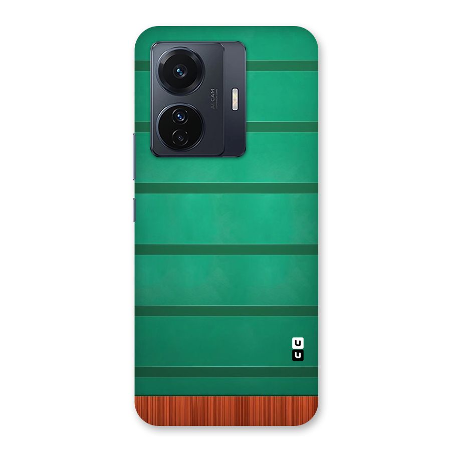 Green Wood Stripes Back Case for Vivo T1 Pro