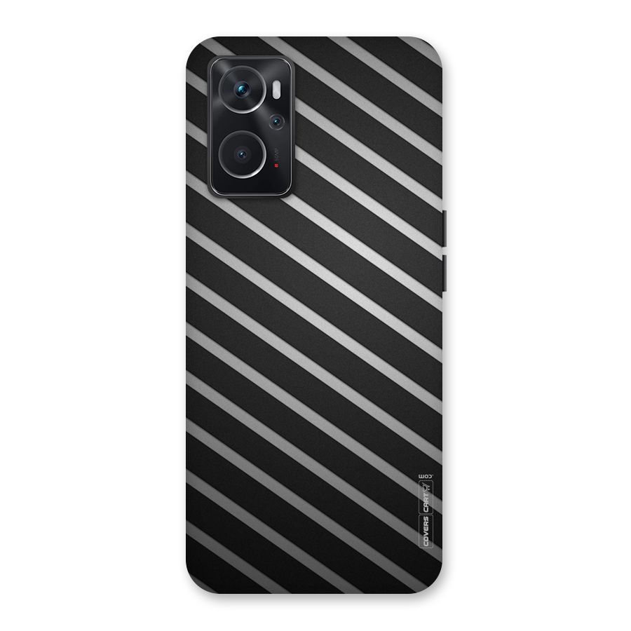 Grey And Black Stripes Back Case for Oppo K10 4G