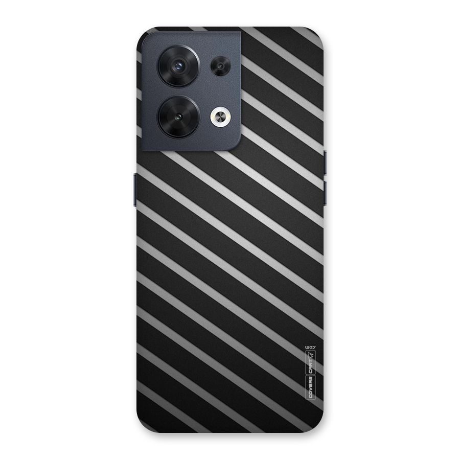 Grey And Black Stripes Back Case for Oppo Reno8 5G