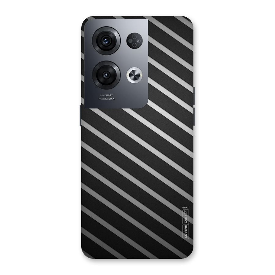 Grey And Black Stripes Back Case for Oppo Reno8 Pro 5G