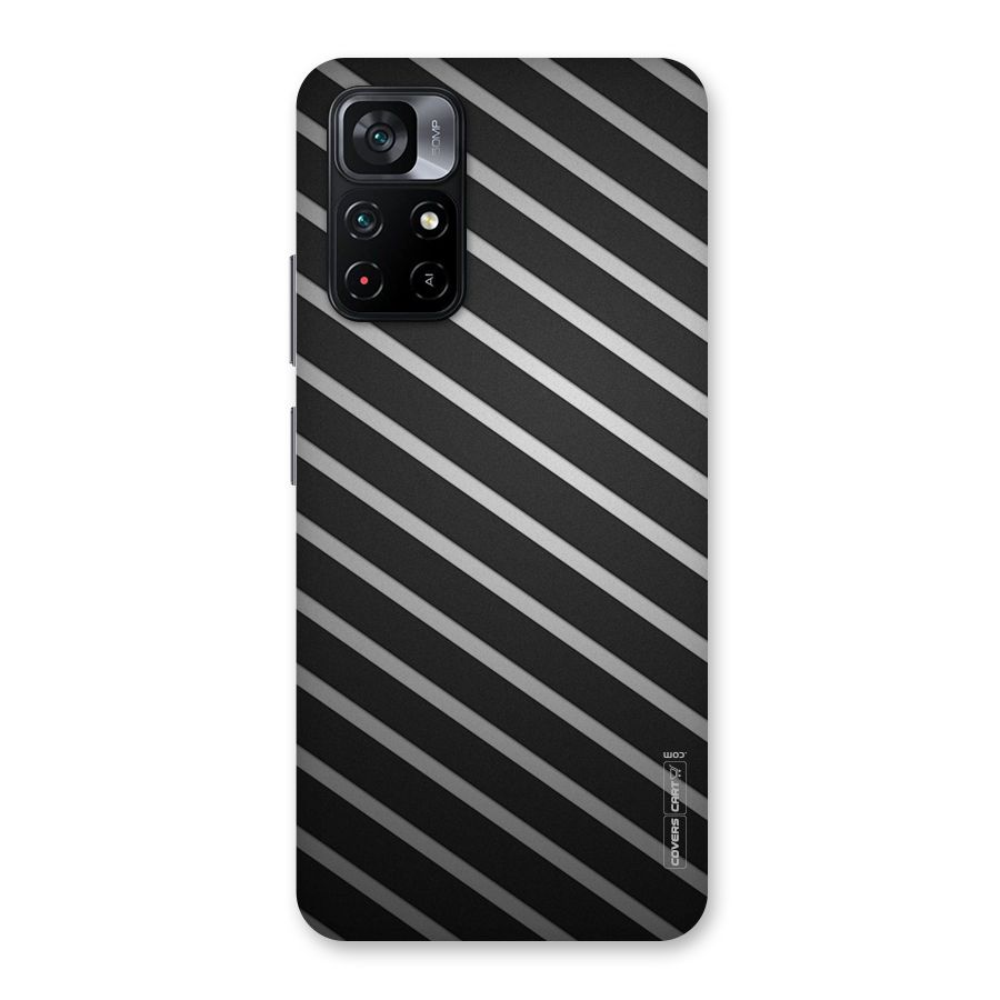 Grey And Black Stripes Back Case for Poco M4 Pro 5G