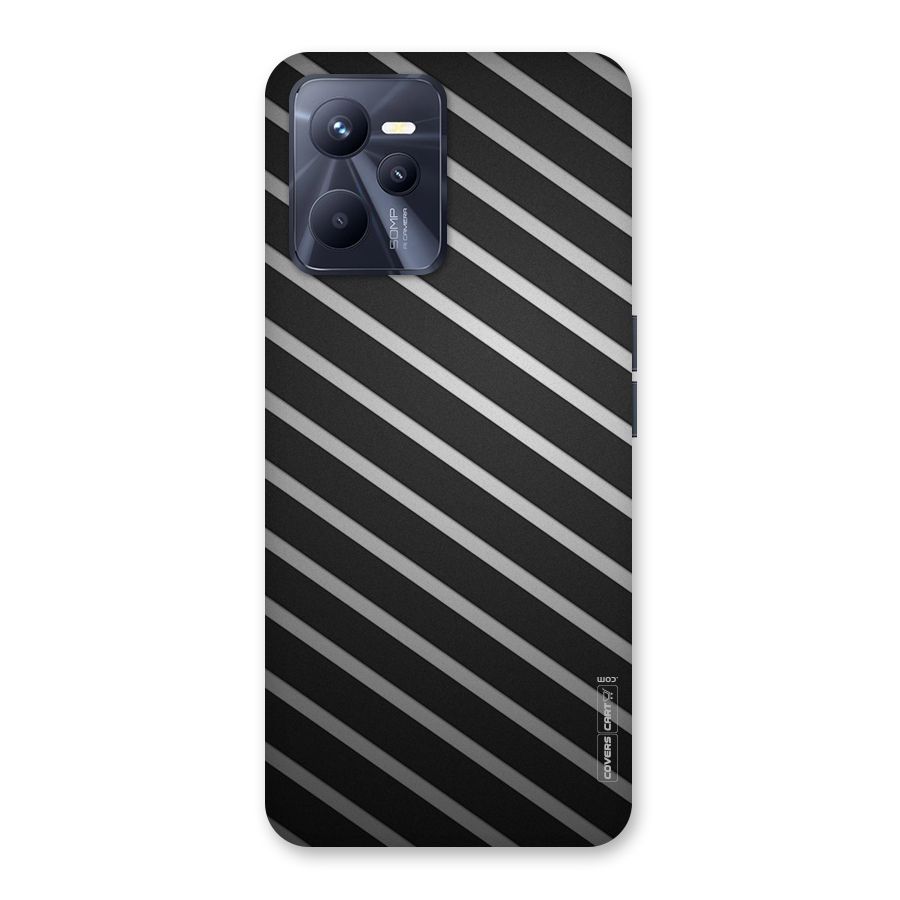 Grey And Black Stripes Back Case for Realme C35