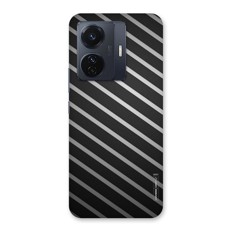 Grey And Black Stripes Back Case for Vivo T1 Pro