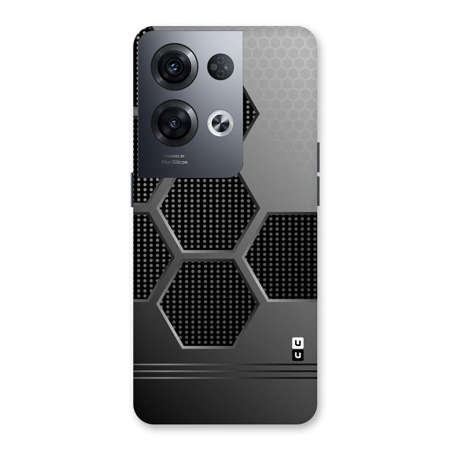 Grey Black Hexa Back Case for Oppo Reno8 Pro 5G
