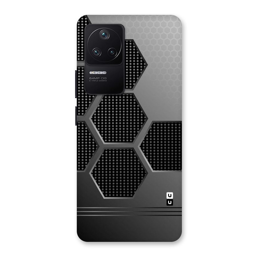 Grey Black Hexa Back Case for Poco F4 5G