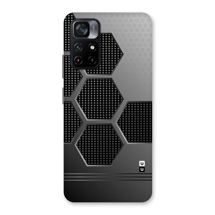 Grey Black Hexa Back Case for Poco M4 Pro 5G