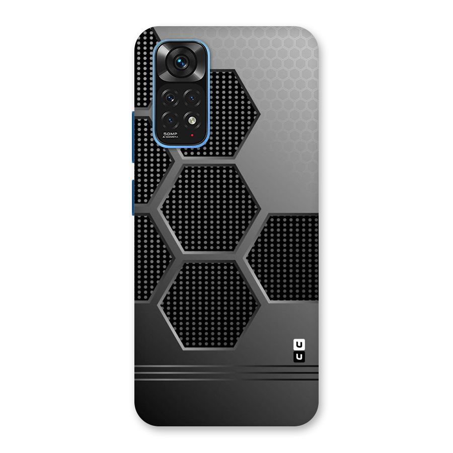 Grey Black Hexa Back Case for Redmi Note 11S